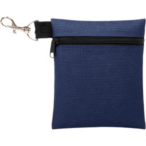 BuyAgain Golf Tee Pouch, 5.62 X 6.87 Inch Professional Zipper Golf Tee/Ball Pouch Bag with Metal Lobster Claw Clip (Navy Blue)