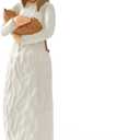 Cuayaes Cat Memorial Gifts, Orange Cat Figurines Loss of Cat Sympathy Gift for Cat Mom, Friendship Guardian Angel Statue Cat Remembrance Gifts for Women Cat Lovers