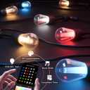 XMCOSY+ Smart Outdoor String Lights, 123Ft Patio Lights Waterproof, App Control, Compatible with Alexa, RGBCWIC Color Changing LED String Light for Outside (Black)