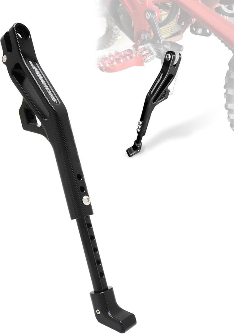 JFG RACING Kickstand for Edirt Bike,CNC Foot Pegs Kick Stand for Electric Dirt Bike Surron Light Bee X and S/E Ride Pro S SS SR/Talaria Sting/X160/X260-Black