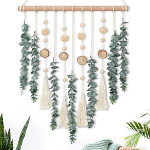 KHOYIME Artificial Eucalyptus Wall Hanging Faux Greenery Decor with Fake Eucalyptus Stems Plants Wooden Stick Wicker Balls Boho Chic Bohemian Home Wall Art for Nursery Living Room Bedroom Bathroom KHOYIME Artificial Eucalyptus Wall Hanging Faux Greenery Decor with Fake Eucalyptus Stems Plants Wooden Stick Wicker Balls Boho Chic Bohemian Home Wall Art for Nursery Living Room Bedroom Bathroom