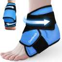 Heel Ice Pack Wrap for Plantar Fasciitis Relief, Ankle Ice Pack Wrap for Swelling, FSA Eligible, Reusable Gel Cold Pack for Foot Pain Relief, Achilles Tendonitis, Ankle Sprain, Heel Pain (Blue)