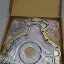 Engine Rear Main Seal Cover Kit with Gasket & Bolt Compatible with Cadillac Escalade, GMC Yukon Sierra, Chevy Suburban Silverado Tahoe Express 4.8 5.3 6.0 6.2L Replace# 635-518 12633579 12639250
