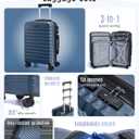 LIGHT FLIGHT Luggage Sets, 3 Piece Durable Suitcase Set with Spinner Wheels, 3 Pcs Hard Shell Lightweight Luggage with TSA Lock, Large Checked Travel Suitcases, 20/24/28 Inch, Royal Blue