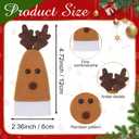 Nuenen 100 Pcs Mini Santa Hats 2.4x4.7 Inch Christmas Mini Elf Hats for Crafts Gifts Wine Bottle Xmas Party Table Decorations