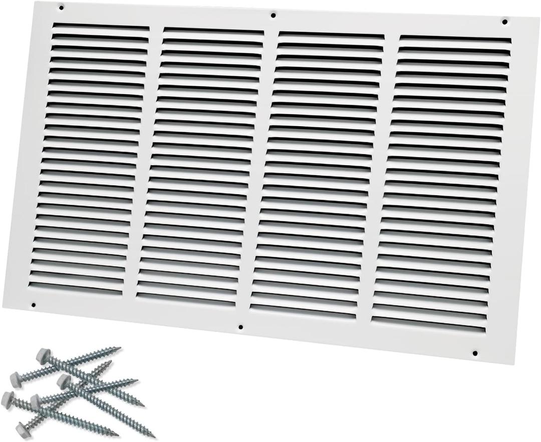 Howeall 20"W x 12"H [Duct Opening Size] Steel Return Air Grille, Air Return Vent Cover for Ceiling and Sidewall - HVAC Air Vent Covers - [Outer Dimensions: 21.75"W x 13.75"H]