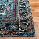SAFAVIEH Vintage Hamadan Area Rug 2'7"x5', Light Blue & Black VTH211M