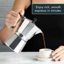 Primula Classic Stovetop Espresso and Coffee Maker, Moka Pot for Italian and Cuban Caf Brewing, Greca Coffee Maker, Cafeteras, 6 Espresso Cups, Silver
