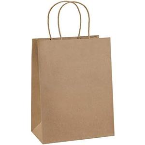 BagDream Gift Bags 8x4.25x10.5 99Pcs Brown Paper Gift Bags with Handles Bulk for Wedding, Party Favor, Grocery, Shopping, Retail, Merchandise Medium Kraft Paper Sacks