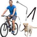 Aliceset Dog Bike Leash with Shock Absorbing Buffer, Hands Free Heavy Duty Dog Bike Attachment, Adjustable Running Leash for Pet Walking Cycling Safe Outdoor Exercise