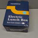 TRAVELISIMO Electric Lunch Box for Adults 100W Heated Lunch Box For Men 1.5L Stainless Steel Portable Food Warmer, 12/24/110V for Travel & Work, Loncheras Electricas Para Calentar almuerzo (Dark Green)