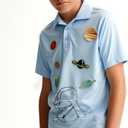 Kipp Texas Youth Short Sleeve Performance Polo Shirt (Blue, XXL)