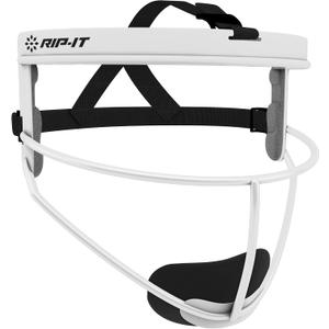 RIP-IT Original Defense Softball Face Mask, Lightweight, Protective Fielder's Softball Face Shield with Ponytail Strap & Soft Foam Padding