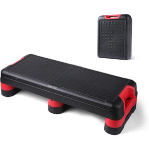 33.5" Aerobic Exercise Folding Step Platform for Home Workout, Configurable 3 Height Workout Stepper for Office Indoor Home Gym Exercise, Lightweight, Save Storage Space Aerobic Step Platform