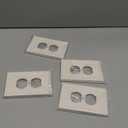 4-Pack Duplex Outlet Cover, Natural Bamboo Fiber Switch Plates and Outlet Covers, Light Almond Decorative Wall Plates for Electrical Outlets, 1 Gang Receptacle Cover, Corrosion Resistant