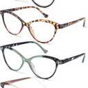 HEEYYOK 1.25 Readers For Women Small Face Womens Reading Glasses Cat Eye 4-Pack Cheaters Reading Glasses Comfort Spring Hinge