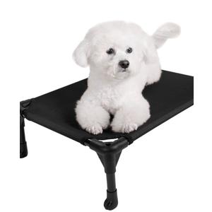 Veehoo Cooling Elevated Dog Bed, Portable Raised Pet Cot with Washable Mesh, Grey, Large