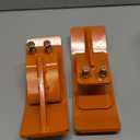 Tractor Bucket Protector(Upgraded Version), 2Pcs Ski Edge Protector, Turf Tamer Skid Protector with Grade8.8 Double Lock Nuts and Bolts, Heavy Duty Steel for Snow Removal Spreading Gravel,Orange