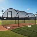 Garvee 33Ft/22Ft Baseball Batting Cage, Baseball Training Equipment Netting Cages, with Frame & Net Practice Hitting, Pitching & Golf in Backyard or Field, 22x12x8 Ft