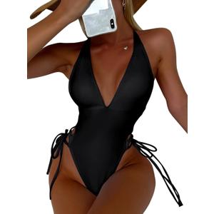SKAYS One Piece Swimsuit Women,Bathing Suit for Women,One Piece Swimsuit Women Tummy Control,Womens One Piece Swimsuits (Large, Black)