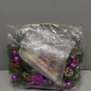 1 Set Advent Wreath with 5 Flameless Candle (Pink Purple White) and Timer Remote Control, 1 Advent Wreath Candle Holder, 1 LED Strings for Holiday Party Decor(Classic,20 Inch)