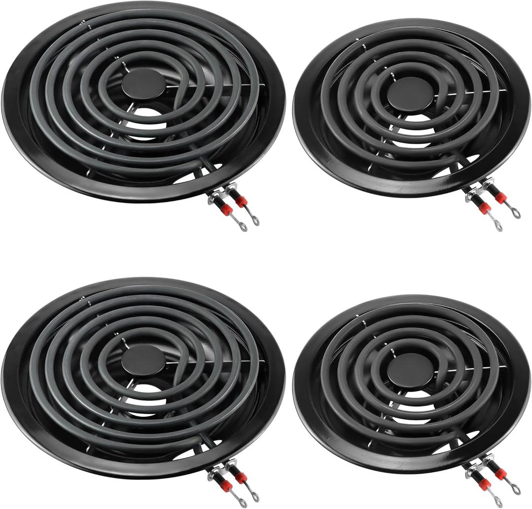 Electric Stove Burner Drip Pans 318067041(6")318067051(8") Replaces 5304430149 5304430150,Electric Stove Burner MP15YA(6") MP21YA(8") Compatible for Frigi-daire Ken-more Cro-sley Tap-pan etc by MIFLUS