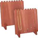 Farmlyn Creek Wood Necklace Display Stand, Jewelry Organizer (10.3 x 9.38 x 5.5 Inches, 2 Pack)