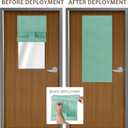 WdFour Classroom Door Window Cover,Blackout Shades for Classroom Windows and DoorsPrivacy,Room Darkening Design Blocks Views, Classroom Window Cover Lockdown. 8W x 36L Inches, 1 Panel, Aqua.