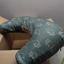 Boppy Nursing Pillow - Firm, Ergonomic U-Shaped Bottle and Breastfeeding Pillow with High Lift for Comfort and Support, Spacious Surface - Forest Green Dinos