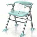 Shower Chair, Shower Chair for Elderly & Disabled, Heavy Duty Bath Stool with Arms and Back, Adjustable Height, Non-Slip Shower Bench Seat, Safe Foldable Bath Assist for Seniors Inside Bathtub Shower