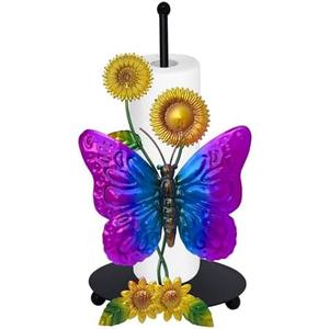 Butterfly Paper Tower Holder Kitchen Home Holders, Metal Free Standing Detachable Butterfly Paper Holder, Stainless Base Large Paper Storage Shelf for Countertops