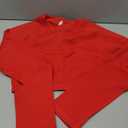 SUUKSESS Women 2 Piece Workout Sets Hidden Scrunch Hip Lifting Seamless Leggings Long Sleeve Yoga Crop Tops (Medium, Red)