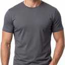 Cotton King Mens Cotton Blend Crew Neck T-Shirt Ultrasoft Athletic Fit T Shirts for Men Short Sleeve Solid Casual Tee (Gray, XL)