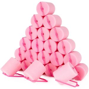 MAQIHAN 24PCS Foam Hair Rollers - 1.89 Inch Large Sponge Rollers for Heatless Hair Curler for Short/Long Hair Sleep rolos para cabello Jumbo Sponge Curlers Soft Sleeping Thin Curl Overnight rulos