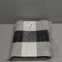 SEEKSEE Cotton Buffalo Plaid Rug 3'x5' Black and White Checked Rug Washable Doormats Indoor Outdoor Rugs for Layered Front Door Mats, Porch, Kitchen, Farmhouse, Entryway