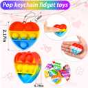 Valentines Day Gifts for Kids, 30 PCS Valentine Heart Mini Pop Fidget Toys with Cards, Classroom Exchange Party Favors, School Prize Supplies