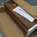 QEEIG Bathroom Shelves Over Toilet - Wall Mounted Floating Shelves Toilet Paper Storage Small Farmhouse Decor Shelf 16 inch Set of 3, Rustic Brown (019-BN3)