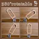 Leather Stitching Pony, Leather Pony Clamp, Wooden Sewing Clamp 360 Rotatable for DIY Hand Stitching Leather Clamping, Universal Rotating Pony
