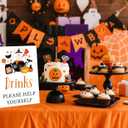 2 x Halloween Baby Shower Tabletop Sign, Drinks Please Help Yourself, Include One 811 Sign with holder, A Little Boo Gender Reveal Party Decoration Supplies - FJ17