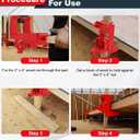 2 Pack Wall Jacks for Framing, 1000 LB Heavy Duty Wall Lifting Jacks, Portable Cast Iron Construction Jacks for Wall Beams, Floors & Decks (Fits 1-1/2"x3-1/2 Fir Poles & 1" OD Steel Pipe)