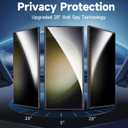 MAGIC JOHN 2 Pack for Samsung Galaxy S23 Ultra Privacy Screen Protector [Ceramic Film Material Not Glass] 6.8 inch,[100% Fingerprint ID Compatible] Easy Installation Tray, Shock-Resistant, 3D Curved,