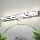 Modern LED 4 Lights Vanity Light for Bathroom Modern Vanity Light Fixture Wall Sconce 26 Inch Natural White Light (Chrome)