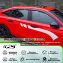 Outside-Mount Rain Guards Window Visors for 11th Gen Honda Civic Sedan 2022-2026 (NOT for Hatchback) Full-Size Wind Vent Deflectors Car Accessories Dark Smoke 6-Piece Set with Thicker