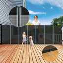 42'' Extra Tall Retractable Baby Gates Extra Wide 120'', Reinforced Extra Long Retractable Baby Gate for Stairs, Retractable Dog Gate for Doorways, Indoor/Outdoor Retractable Gate for Deck