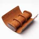 Watch Roll Travel Case for Men and Women- 3 Watch Storage and Organizer-Secure Storage with Innovative Removable Pillows & Solid Dividers for Home Storage, Travel and Display(Brown)