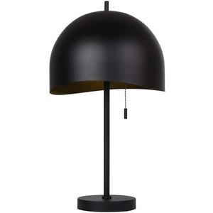 Canarm Henlee Table Lamp, Matte Black, 60W, On-Off Pull Chain, 11.75" W x 21.25" H