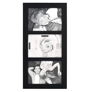 Malden 3-Opening Collage Frame, Displays Three 5x7 Pictures, Black