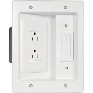 Legrand  OnQ in-Wall Cable Management Kit for Power & Low Voltage Cords  Hides TV or Display Cables Retrofit Behind the Wall  UL Listed TV Cord Hider w/DIY Install & Included Hardware  HT2102WHV1