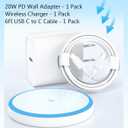Magnetic Wireless Charger 15W with 20W Adapter & 6ft Cable MagSafe Charger for iPhone 16/15/14/13/12 Pro/Max/Plus/Mini & AirPods 3/2/Pro Fast Wireless Charging Pad for Home, Office, Travel