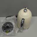 Harriet Electric Kettle, 1.8L Retro Electric Tea Kettle with Thermometer, 1500W Stainless Steel Hot Water Kettle Electric with LED Indicator, Fast Boiling, Cordless, Auto ShutOff, Beige White